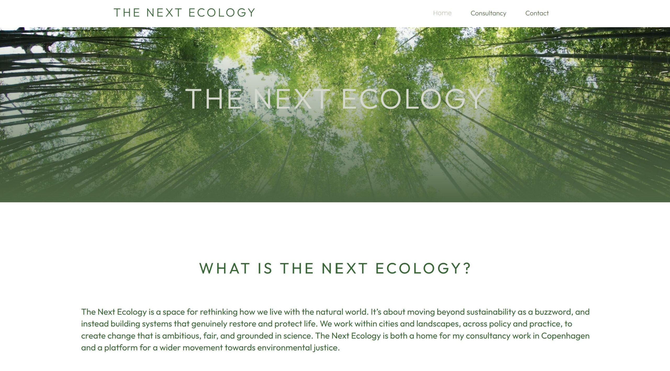The Next Ecology - homepage